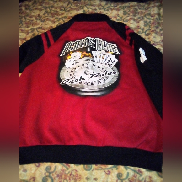 Tank Jeans Full Zip Graphic Fleece Track Jacket Coat Men's 4XL Red NWT - Picture 8 of 13